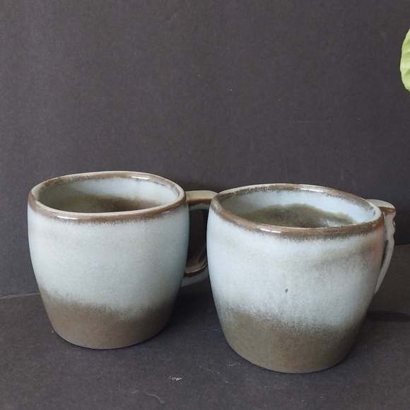 Pair Frankoma 5C Plainsman Coffee / Tea Cups in Woodland Moss - Picture 6 of 12